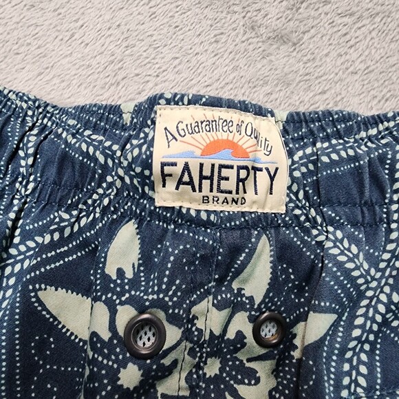 NWT Faherty Men's Blue Swim Beacon Trunks Size S - Picture 4 of 13